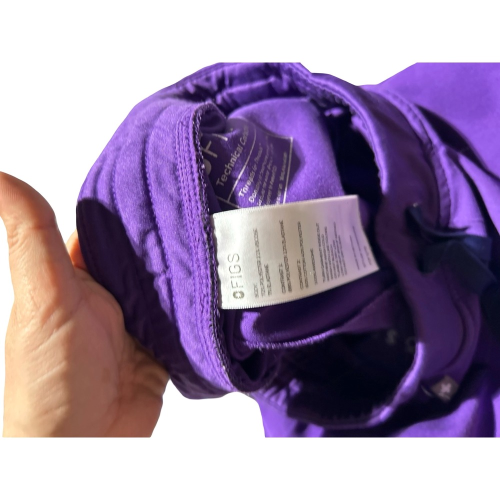 FIGS Technical Collection Purple Scrub Jogger Pants Womens Small Cargo Pocket - Picture 3 of 7